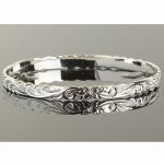 Hawaiian Jewelry Queen Cut Out One Tone Bangle 6mm