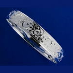 Hawaiian Jewelry Scrool smooth One Tone Bangle 6mm